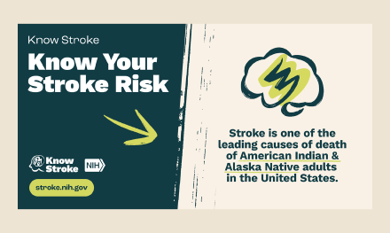 Know Stroke Risk infographic encourages knowing your risk by explaining that stroke is one of the leading causes of death for American Indian and Alaska Native people.